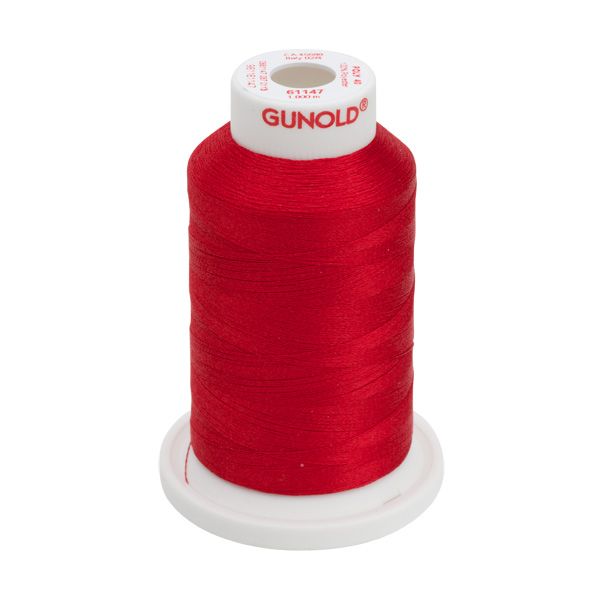 Gunold Poly 40  Real Red Embroidery garen -1000 mtr