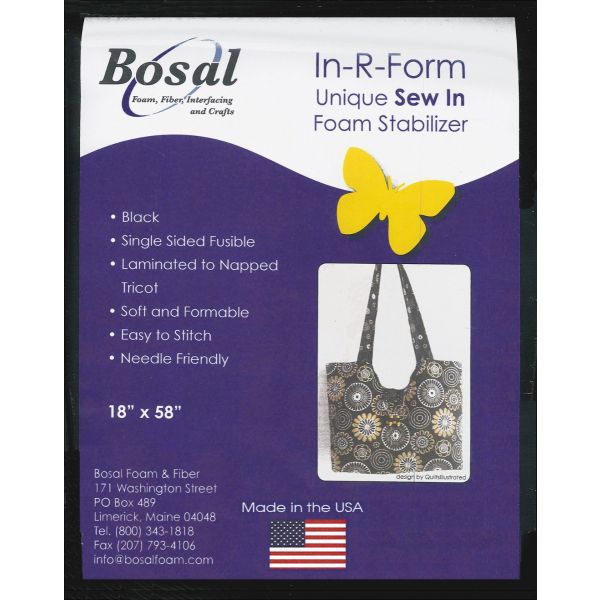 Foam In-R-Form Single Sided Fusible Foam Stabilizer  zwart - 58  x 18 inch - 46 cm x 147 cm