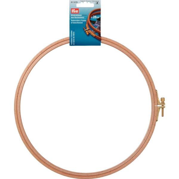 Borduurring  hout/rond  25cm