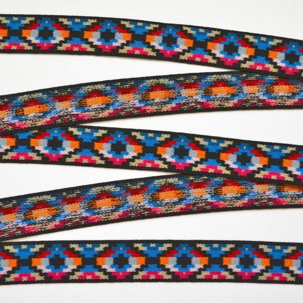 Sier Color Elastiek Multicolor Blauw 25mm