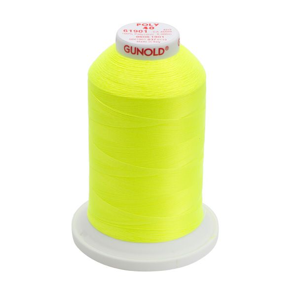 Gunold Poly 40  Yellow Lime Neon Embroidery garen -1000 mtr