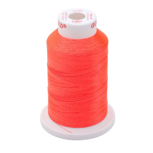 Gunold Poly 40  Tangerine Red Neon Embroidery garen -1000 mtr