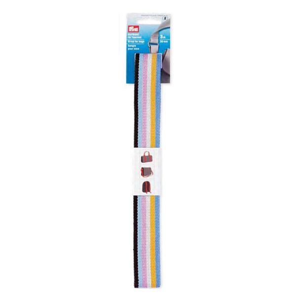 Tassenband - Multicolor licht - 3 cm