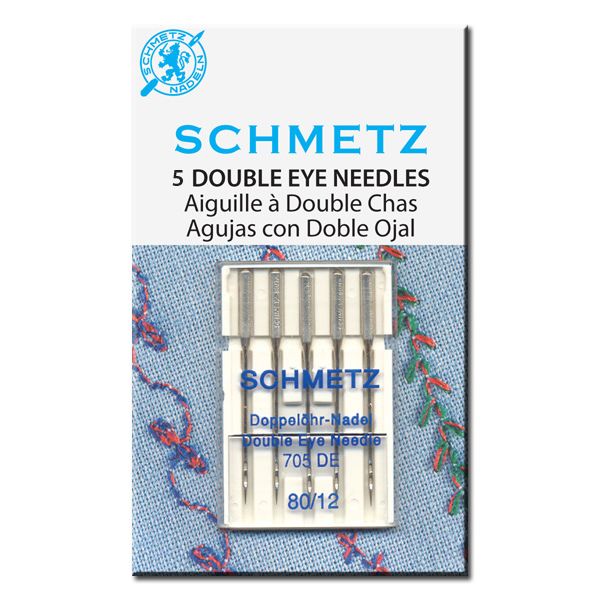 Schmetz Dubbele ogen  siergaren naalden