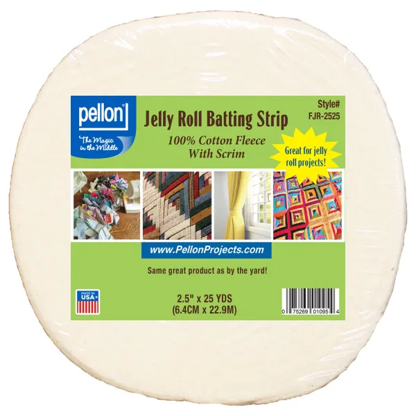 Strip Batting With Scrim Jelly Roll 2.5in x 25  yards