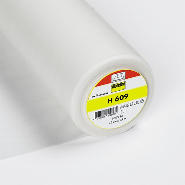 H 609 elastische opstrijkbare versteviging  wit 