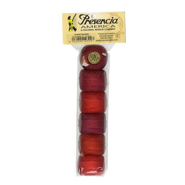 Presencia Perlé 8 -assortiment Scarlet Sampler