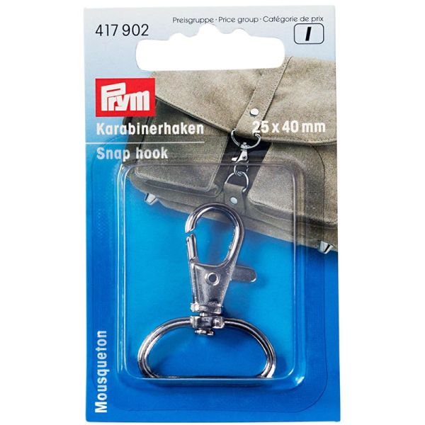 Musketon - Karabijnhaak  7 mm -zilverkleur