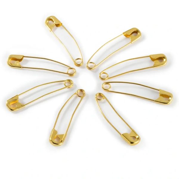 Quiltspelden Safety pins gebogen  38mm, gold-coloured