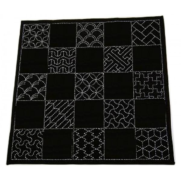 Sashiko Pre-printed Multi Pattern Cloth Traditional Designs Navy