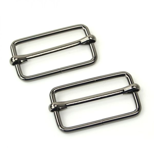 Regelbare Gespen - 40mm - 2 stuks - Gun Metal