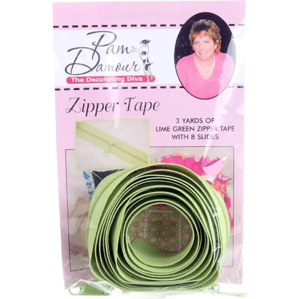 Doorlopende Rits 4,5mm Lichtgroen 275cm - Zipper Tape with 8 Slides Lime green