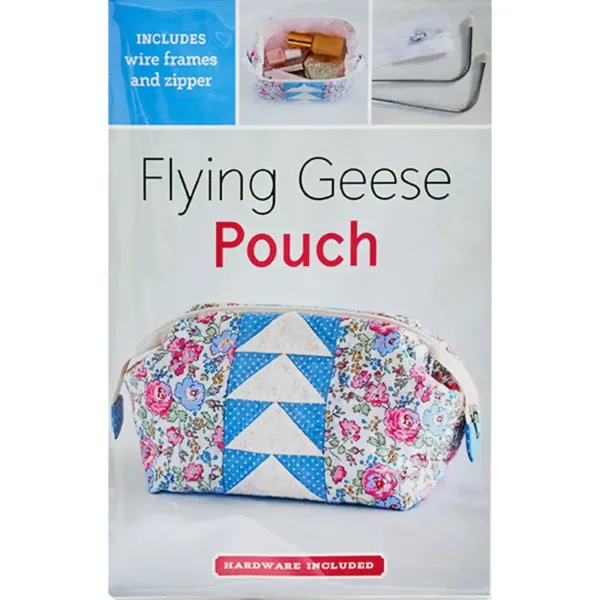 Patroon Flying Geese Pouch - met beugeltje en rits