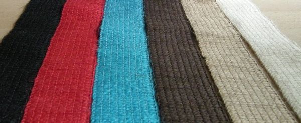 Riem Elastiek gekleurd  jute 40mm (100cm)